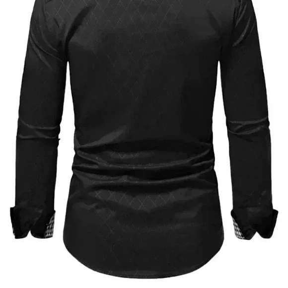 Black Mens Dress Shirt - Picture 4 of 6